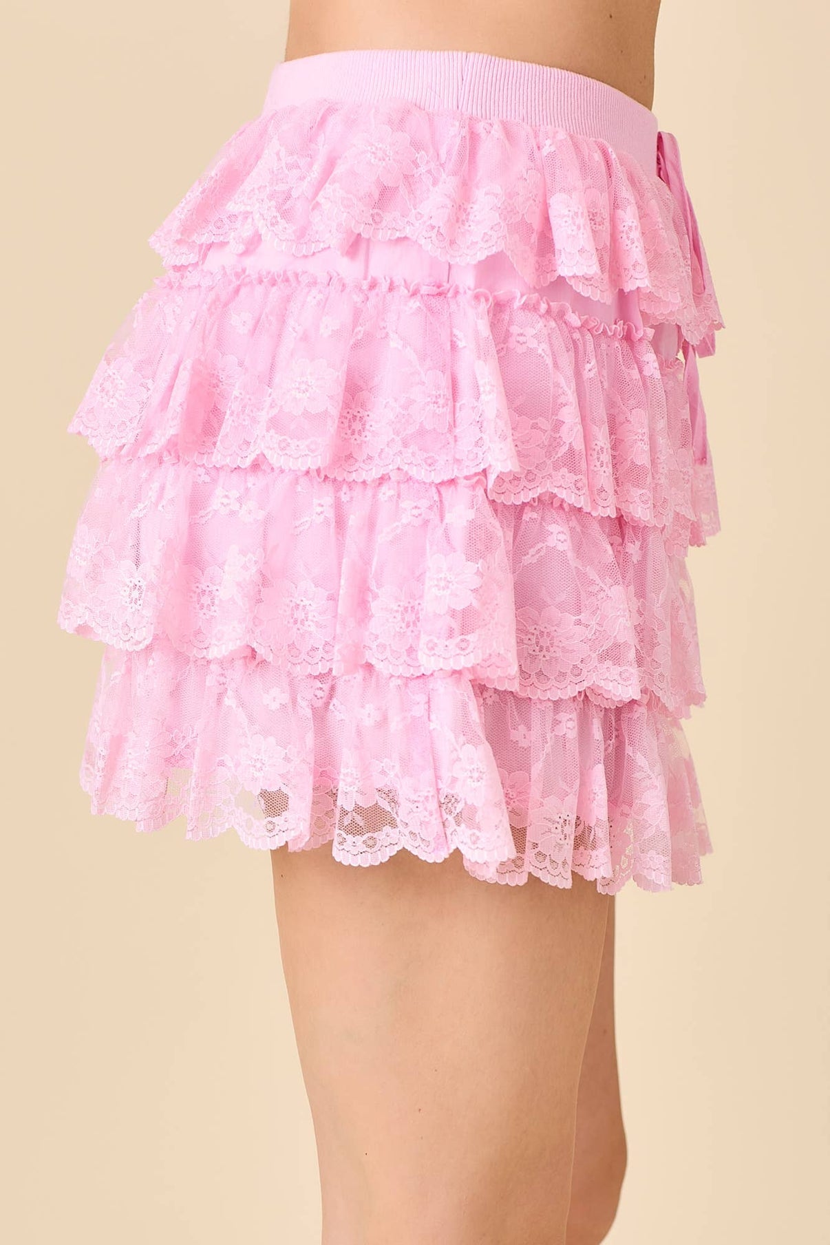 Candy Dreams Lace Tiered Mini Skort