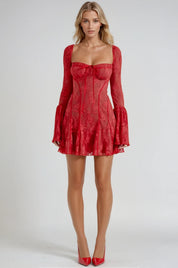Anissa Vintage Lace Mini Dress