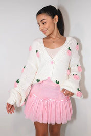 Rosalina Pleated Tulle Bow Mini Skirt