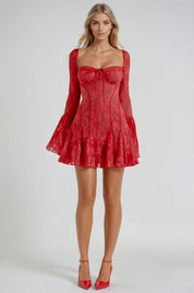 Anissa Vintage Lace Mini Dress