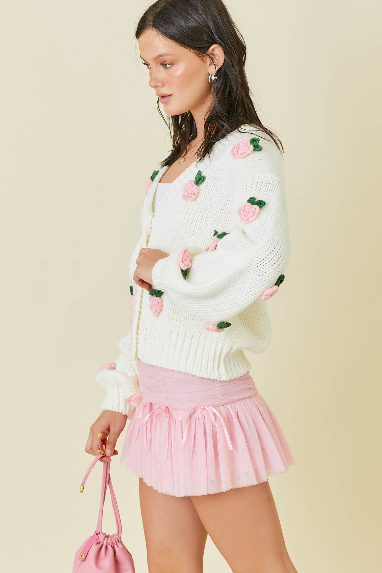 Rosalina Pleated Tulle Bow Mini Skirt
