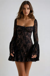 Anissa Vintage Lace Mini Dress
