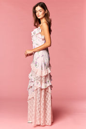 Lilette Floral Ruffle Lace Maxi Dress
