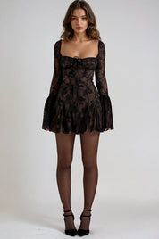 Anissa Vintage Lace Mini Dress