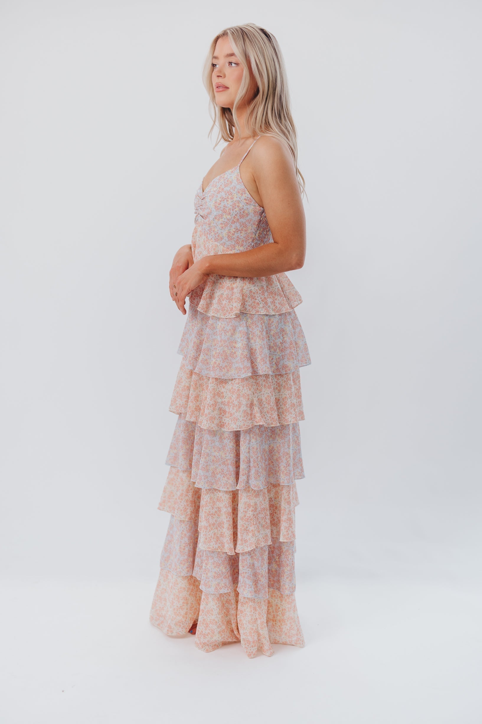 Flora Tiered Floral Maxi Dress