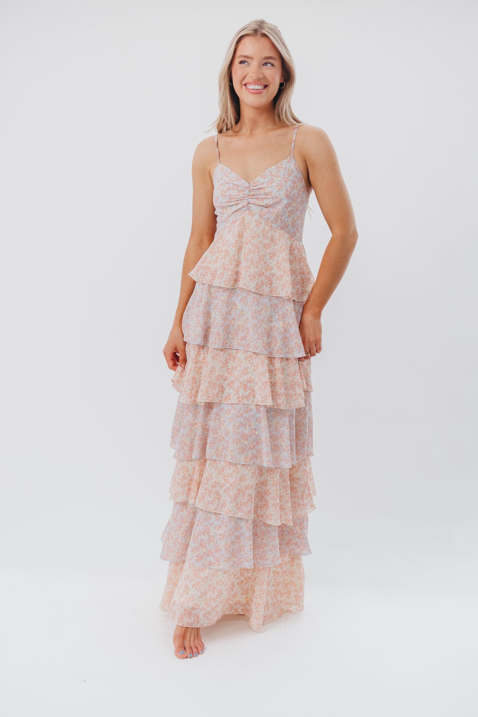 Flora Tiered Floral Maxi Dress