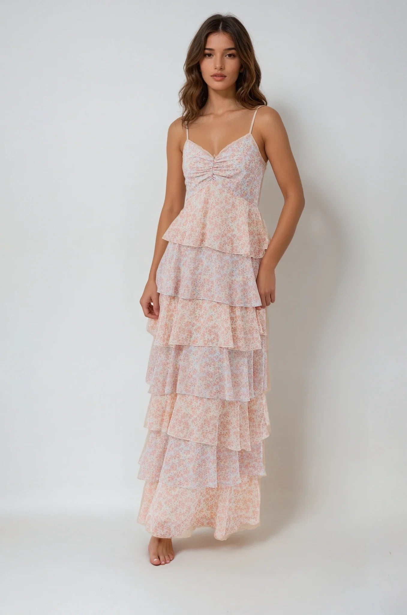 Flora Tiered Floral Maxi Dress
