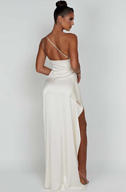 Aurelia Slit Satin Maxi Dress