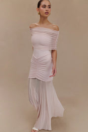 Jaide Off Shoulder Tulle Maxi Dress