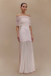 Jaide Off Shoulder Tulle Maxi Dress
