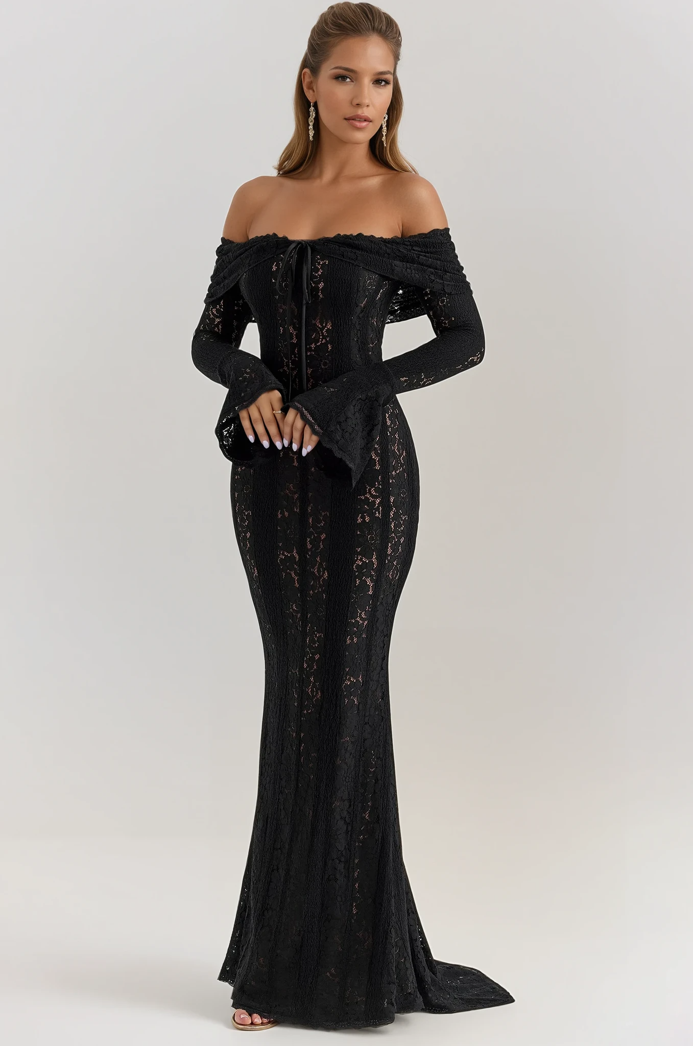 Celeste Off-Shoulder Lace Dress