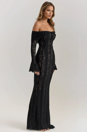 Celeste Off-Shoulder Lace Dress