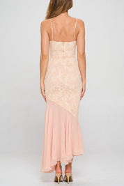 Serena Asymmetrical Lace Gown