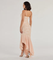 Serena Asymmetrical Lace Gown