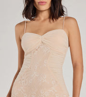 Serena Asymmetrical Lace Gown