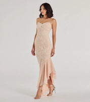 Serena Asymmetrical Lace Gown