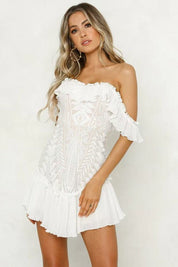 Lilly Off Shoulder Lace Mini Dress
