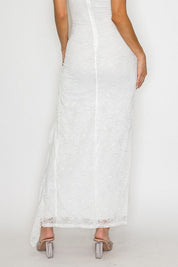 Celestine Lace Ruffle Maxi Dress
