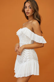 Lilly Off Shoulder Lace Mini Dress