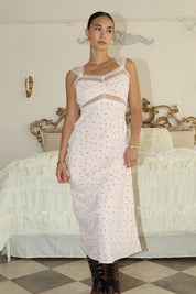 Lucienne Lace Floral Maxi Slip Dress