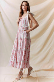 Celestine Floral Patchwork Midi Dress