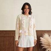 Arabella Cable Knit Sweater with Ribbon