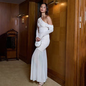 Amara One-Shoulder Draped Maxi Dress