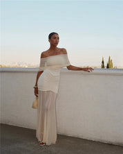Jaide Off Shoulder Tulle Maxi Dress