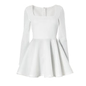 Aurora Long Sleeve Fit-and-Flare Mini Dress