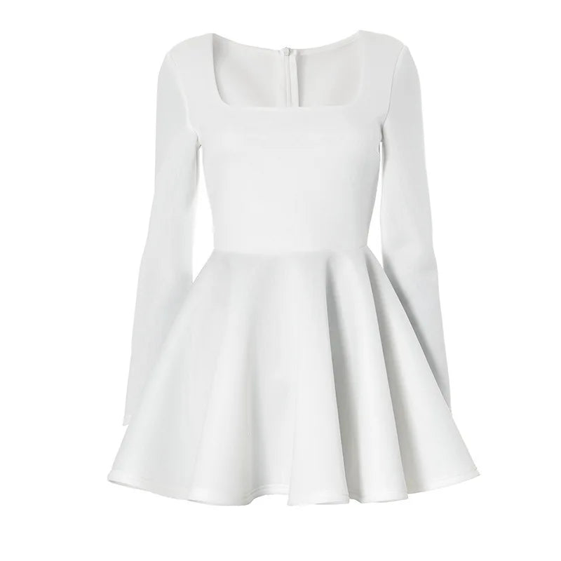 Aurora Long Sleeve Fit-and-Flare Mini Dress