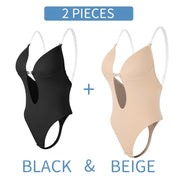 Invisible Backless & Strapless Deep Plunge Bodysuit & Bra