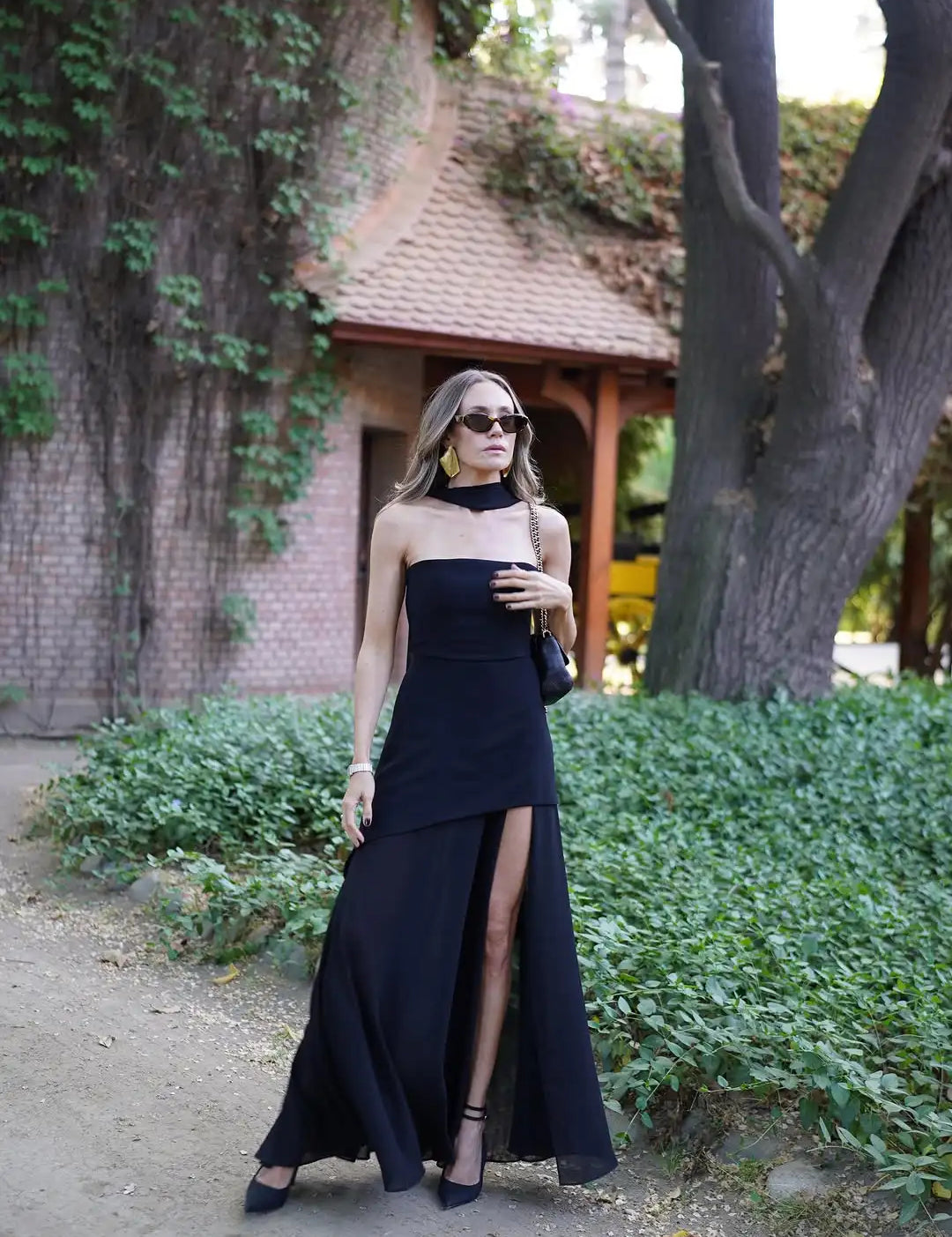 Lea Chiffon Asymmetrical Maxi Dress
