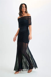 Jaide Off Shoulder Tulle Maxi Dress