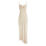 Celeste Ruched Lace Panel Maxi Dress