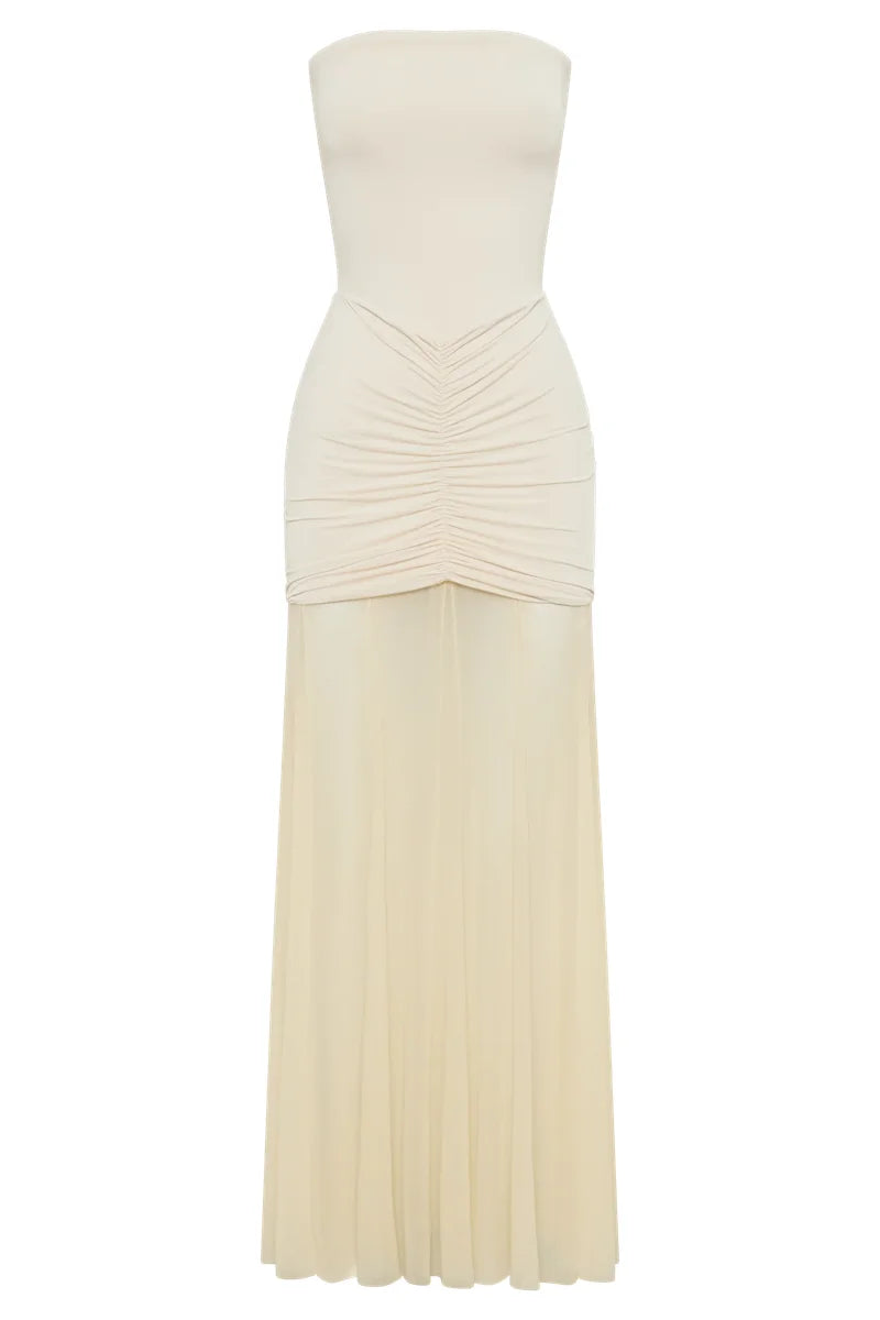 Jaide Off Shoulder Tulle Maxi Dress