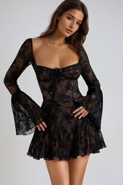 Anissa Vintage Lace Mini Dress